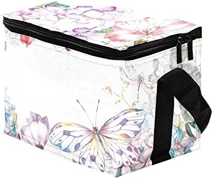Чанта за обяд GUEROTKR за Мъже, Изолиран Обяд-Бокс, Кутия за Обяд за Възрастен, ретро модел под формата на пеперуда на цвете